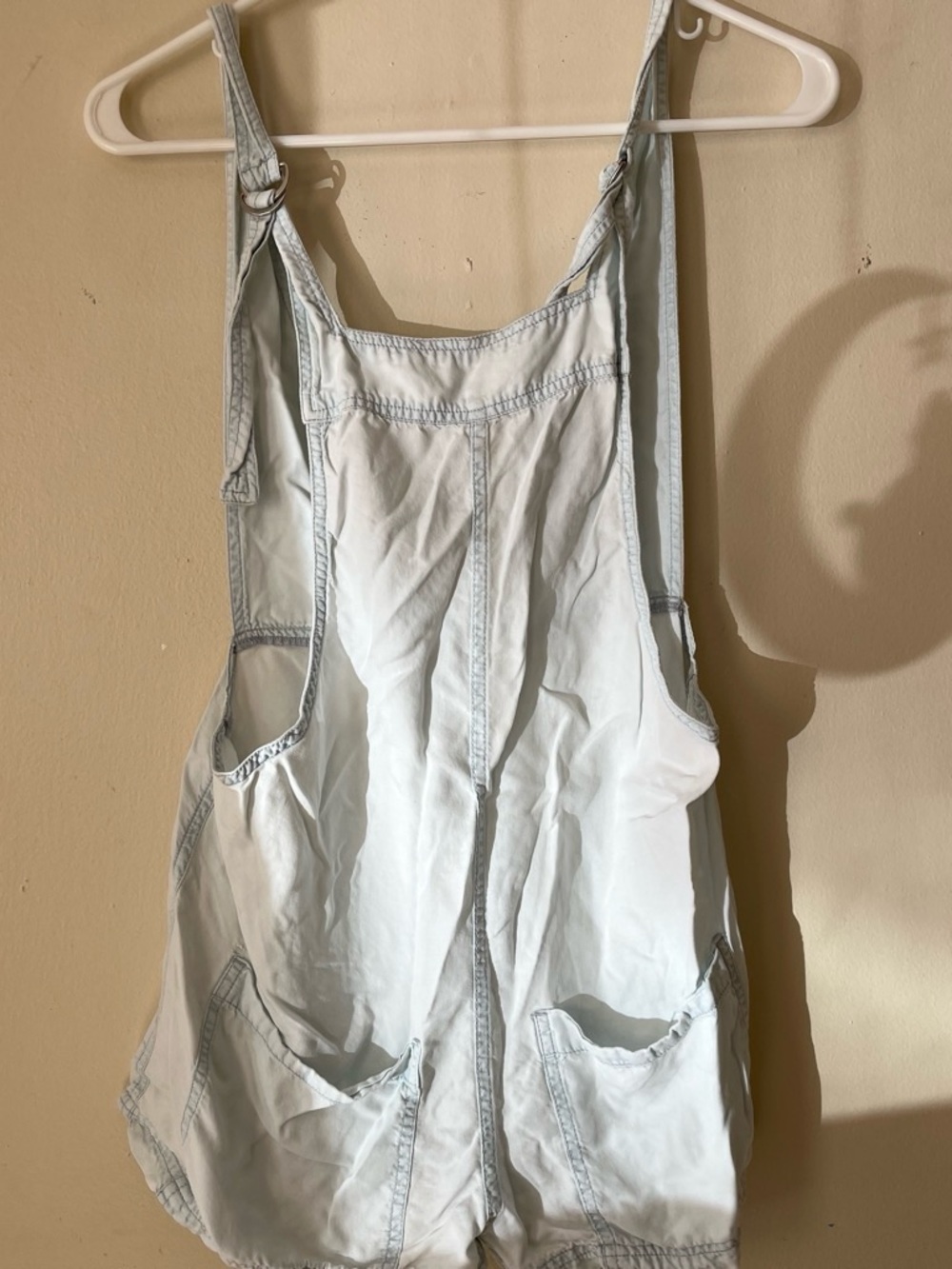aerie Light Blue Short Overalls